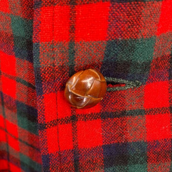 Vintage Pendleton Virgin Wool Plaid Shirt Jacket Blazer Men’s size Large - Picture 7 of 10